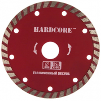 Диск отрезной алмазный Hardcore Железобетон 125х22,2 мм турбо