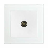 Розетка Stekker Катрин TV скрытой установки с рамкой, белая (GLS00-7008-01)