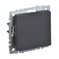 Выключатель IEK Brite 1-клавишный скрытой установки, без рамки, графит (BR-V10-0-10-K53)