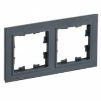Рамка IEK BRITE 2-местная, графит