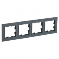 Рамка IEK BRITE 4-местная, графит