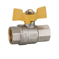 Кран-бабочка для газа 1/2" гайка/гайка ViEiR VRQ210-01