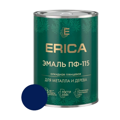 Эмаль алкидная ПФ-115 Erica, синяя 0,8 кг