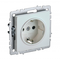 Розетка IEK Brite 1-местная с/з скрытой установки без рамки, жемчуг (BR-R11-16-K36)