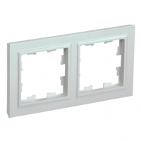 Рамка IEK BRITE 2-местная, жемчуг