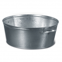 Таз 13 л оцинкованный круглый с ручками