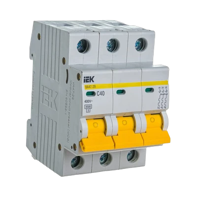 Автоматический выключатель IEK ВА47-29 3р 40А