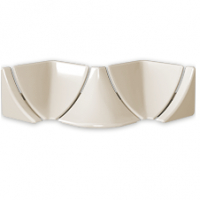 Набор комплектующих к плинтусу для столешницы, Белый глянец