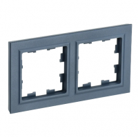 Рамка IEK BRITE 2-местная, маренго