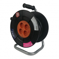 Удлинитель на катушке 4 гнезда без заземления, Jett (25 м)