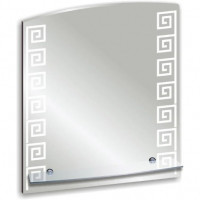 Зеркало 620х535 мм Гермес с полкой