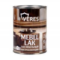 Лак мебельный Veres быстросохнущий полугланцевый 0,9 л