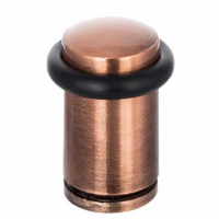  Ограничитель дверной большой плоский, медь