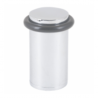  Ограничитель дверной большой плоский, хром