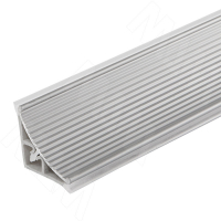 Плинтус для столешницы ПВХ рифленый 3,05 м 25х25 мм вогнутый, серебро