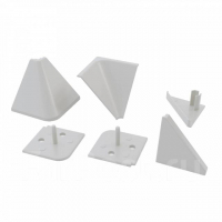 Фурнитура для столешницы 25х25 мм, белый комплект