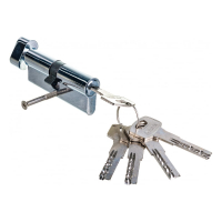 Цилиндровый механизм (личинка)  80 мм Avers ZM В2В-80-C-CR ключ/вертушка,хром