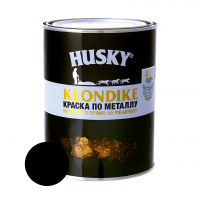 Краска по металлу Husky Klondike глянцевая RAL 9005, черная 0,9 л