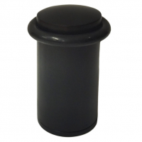  Ограничитель дверной большой плоский, черный матовый