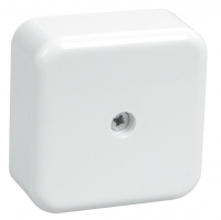 Коробка распределительная открытой установки  75х75х20 мм, белая 