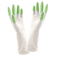Перчатки хозяйственные ПВХ размер М (2 шт)