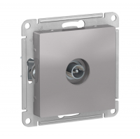 Розетка Schneider Electric AtlasDesign TV скрытой установки без рамки, алюминий (ATN000393)