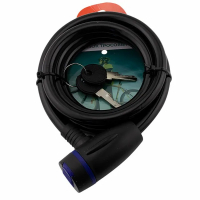 Замок велосипедный тросовый ВС-Т д-10мм, 1000мм, ключ