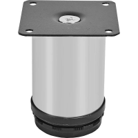 Опора мебельная  80 мм регулируемая круглая модель 395, хром