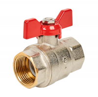 Кран шаровой  1" бабочка г/г PN25 (эконом)