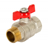 Кран шаровой  1" бабочка г/ш PN25 (эконом)