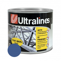 Грунт-эмаль по ржавчине ULTRA LINES 3 в 1 глянцевая, синяя 1,8 кг