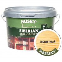Эко-лазурь для дерева Husky Siberian полуматовая, бесцветный (2,5 л)