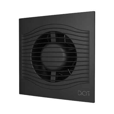 Вытяжной вентилятор Diciti Slim 4C Matt Black 100 мм, черный