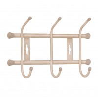 Вешалка настенная ВН3Б, 3 крючка, бежевый металлик
