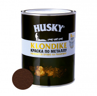 Краска по металлу Husky Klondike с молотковым эффектом, темно-коричневый 0,9 л