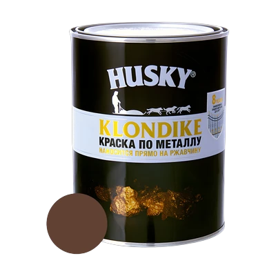 Краска по металлу Husky Klondike глянцевая RAL 8017, коричневая 0,9 л