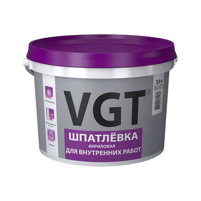 Шпатлевка акриловая для внутренних работ, VGT  (3,6 кг)