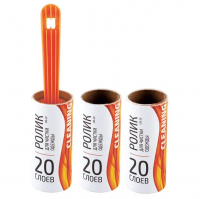 Валик чистящий для одежды 20 л + 2 запасных блока, Рыжий Кот