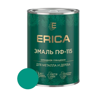 Эмаль алкидная ПФ-115 Erica, бирюзовая 0,8 кг