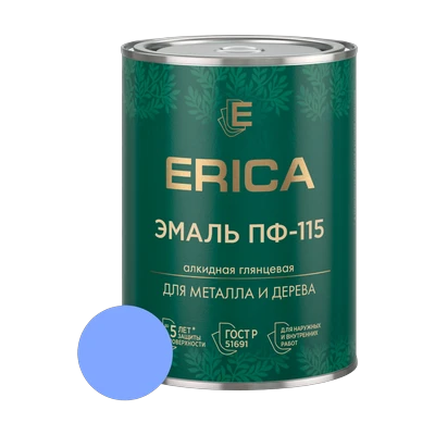 Эмаль алкидная ПФ-115 Erica, голубая 0,8 кг