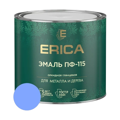 Эмаль алкидная ПФ-115 Erica, голубая 1,8 кг