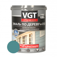 Эмаль акриловая VGT Профи по дереву, Джинсовый синий 1 кг