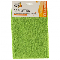 Салфетка из микрофибры 40х40 см СМ-02, Рыжий Кот