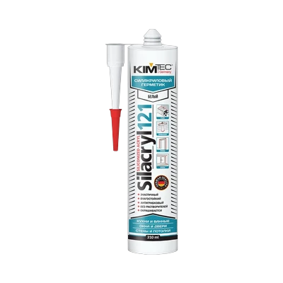Герметик Kim Tec Silacryl 121 силакриловый, белый 280 мл