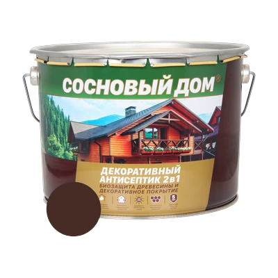 Состав декоративно-защитный Сосновый дом для древесины, палисандр 2,7 л