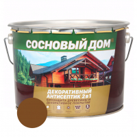 Состав декоративно-защитный Сосновый дом для древесины, тиковое дерево 2,7 л