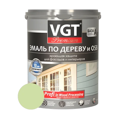 Эмаль акриловая VGT Профи по дереву, светло-оливковый 1 кг