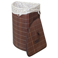 Корзина для белья "Бамбук" угловая 350х350х500 мм 