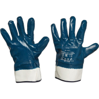 Перчатки х/б, двойной нитриловый облив, крага