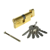 Цилиндровый механизм (личинка) Антал 60-G-V латунир. ключ/вертушка